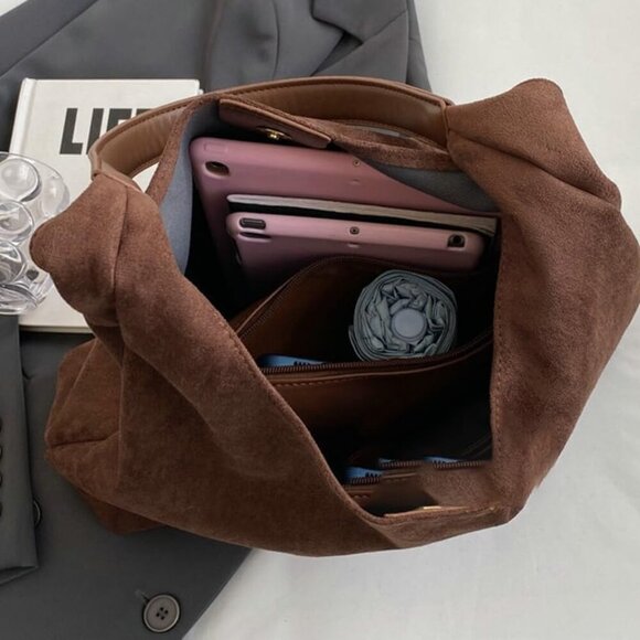 Slouchy Hobo Bags for Women Retro PU Leather Tote Crossbody Bag Soft Large Capac - Picture 4 of 7